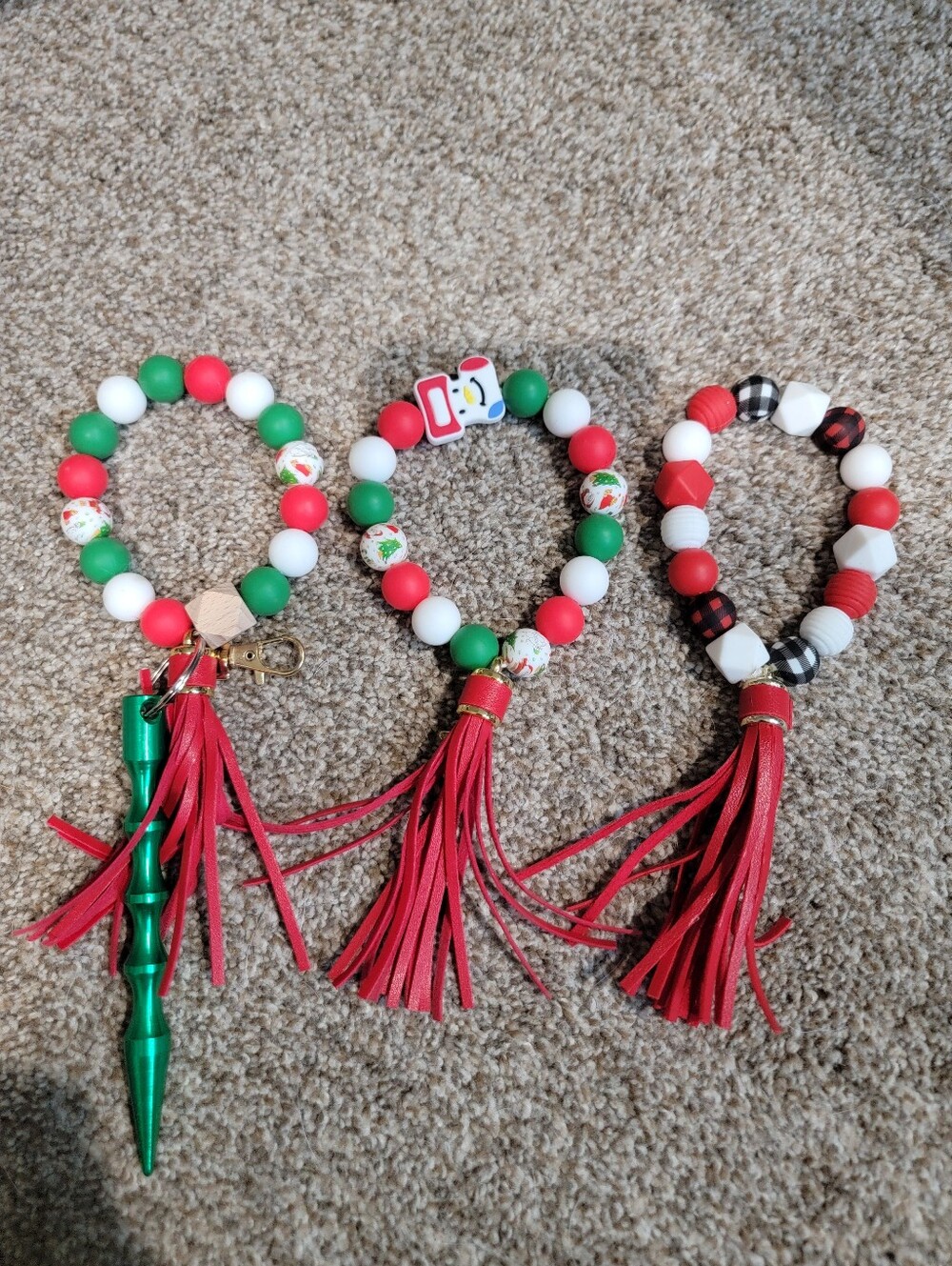 Christmas Beaded Key Chain